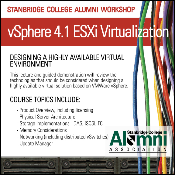 vSphere 4.1 ESKi Virtualization - IT Alumni Workshop  