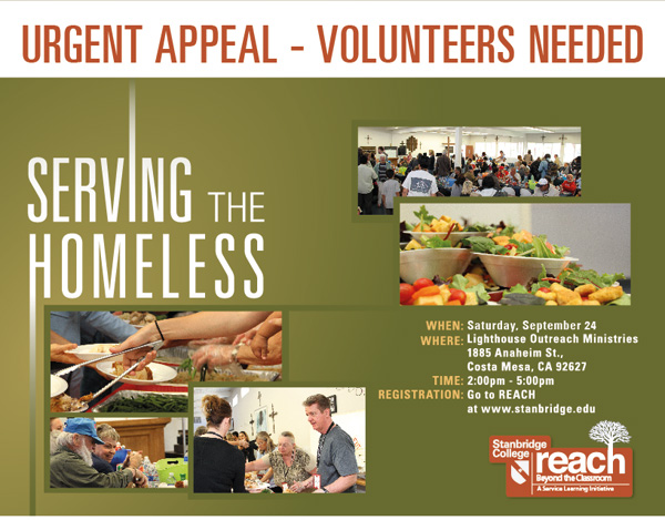 Be a Hero for those in Need: Serving the Homeless with Stanbridge College in September  