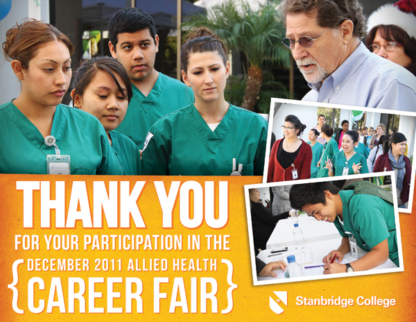 Want Work? Network. Stanbridge College Students Find Opportunities at the Allied Health Career Fair  