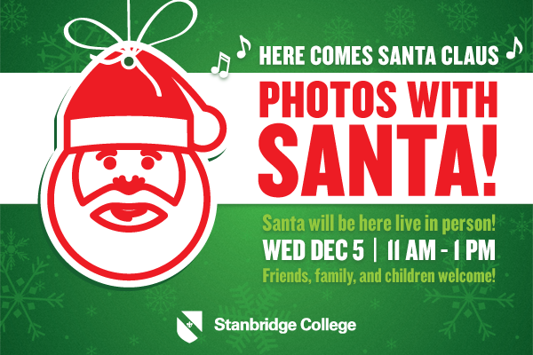  12/5 Santa Clause Photo Booth at Stanbridge College  