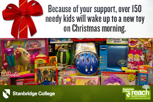 Over 150 Christmas Toys Donated to Needy Children from Stanbridge College  