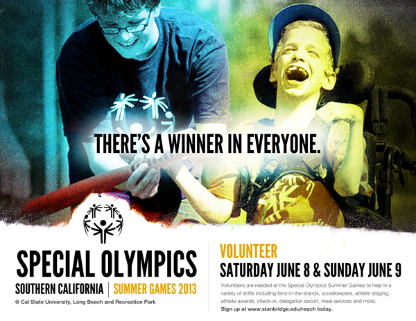 2013 Special Olympics Summer Games SoCal - Volunteers Needed June 8th - 9th   