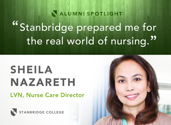 Spotlight: Nursing Alumnus, Sheila Nazareth – Proud to Be a Stanbridge Graduate  