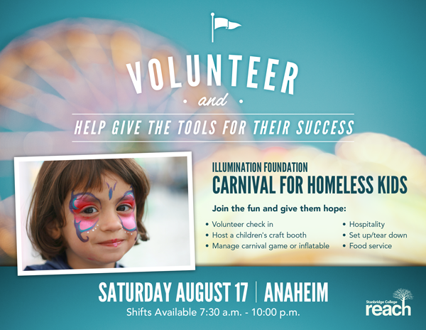 Illumination Foundation Needs Volunteers for 8/17 Carnival for Kids - Help Raise Funds for School Supplies  