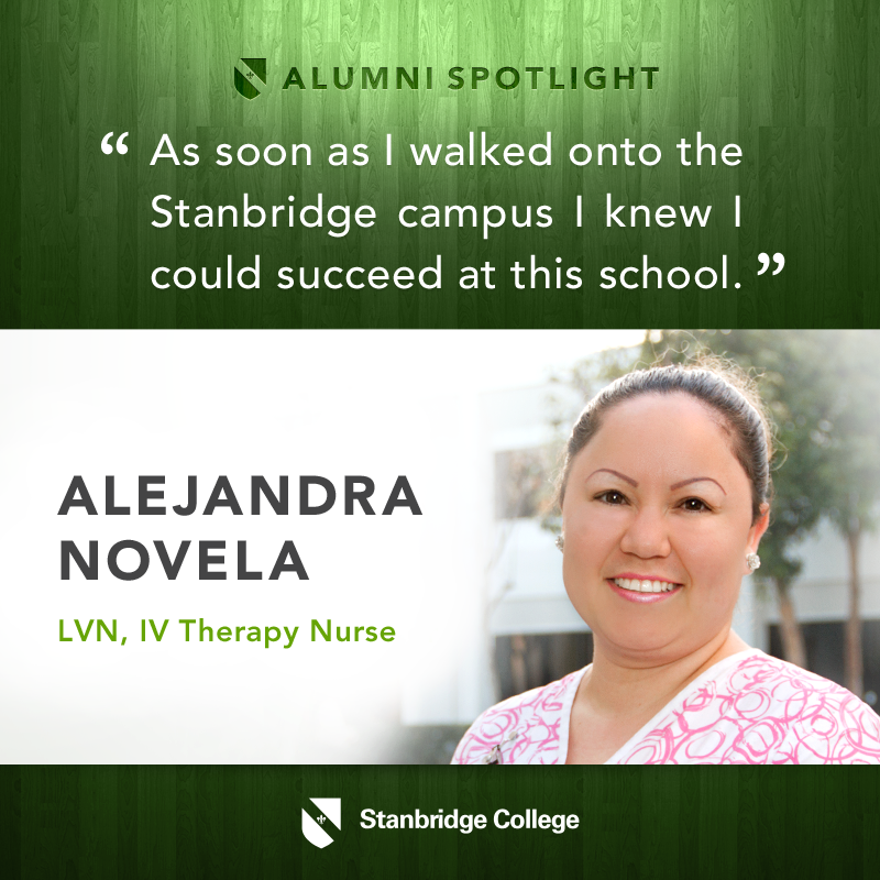 Stanbridge Spotlight: Nursing Alumnus Alejandra Novela – Climbing the Career Ladder  