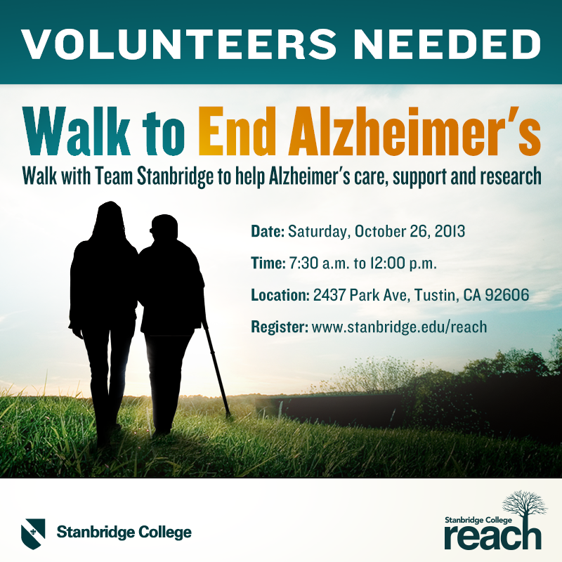 10-26-13 Walk to End Alzheimer’s with Team Stanbridge College  